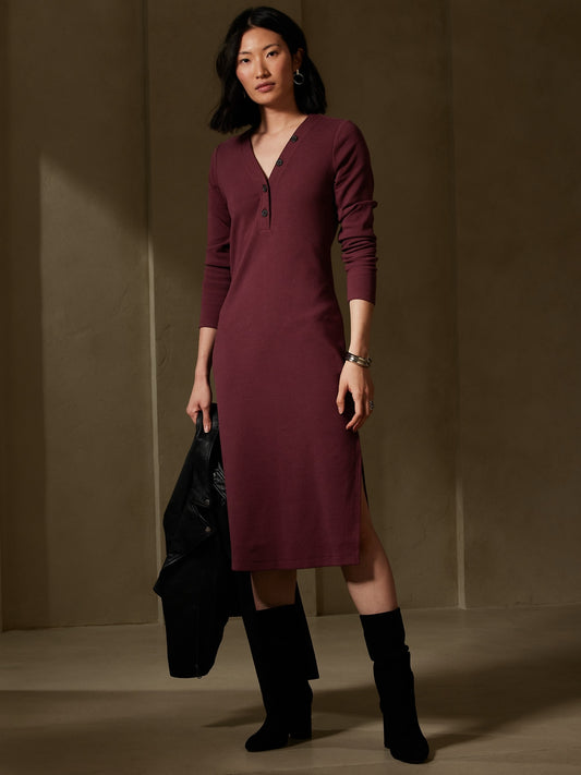 Banana Republic Henley Knit Midi Dress