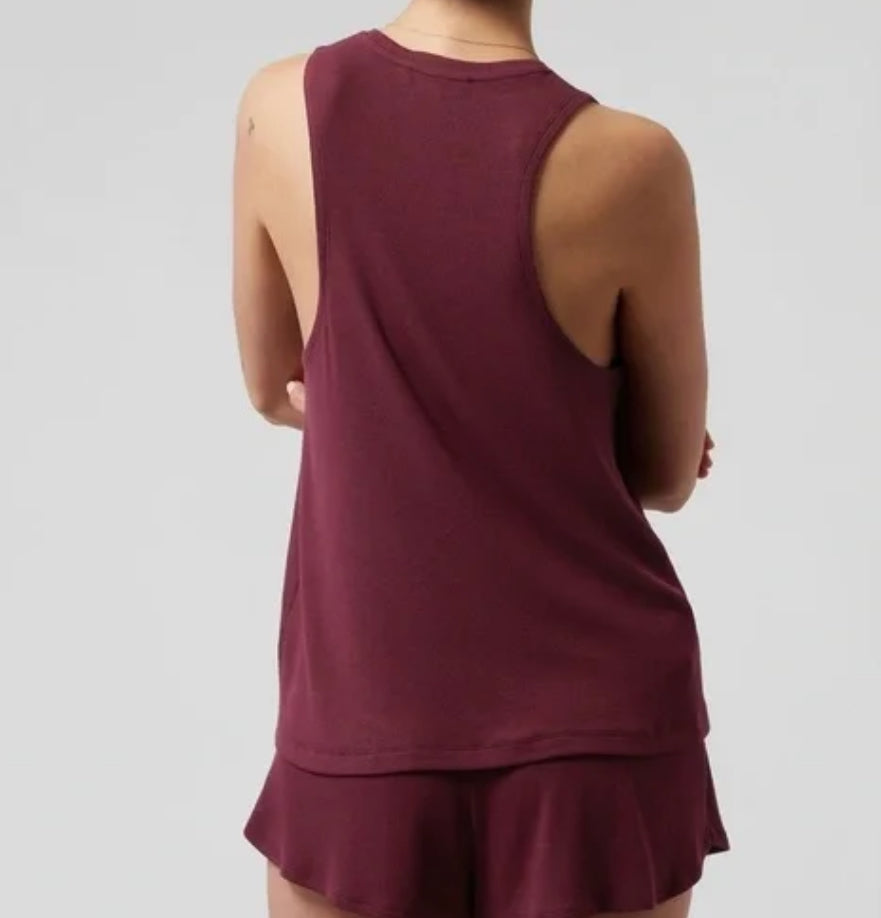 ATHLETA Well Rested Rib Sleep Tank and Short, NEW! A11