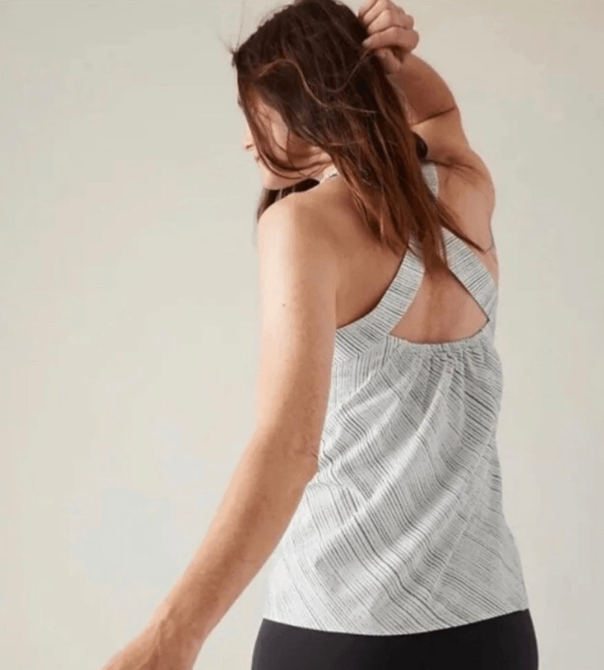 ATHLETA ARRIVAL TANK IN AMARA STRIPE, Medium NEW!(A1)
