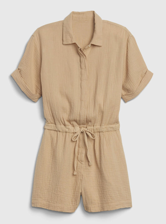 GAP Crinkle Gauze Shorts Romper (NEW)Small Tall