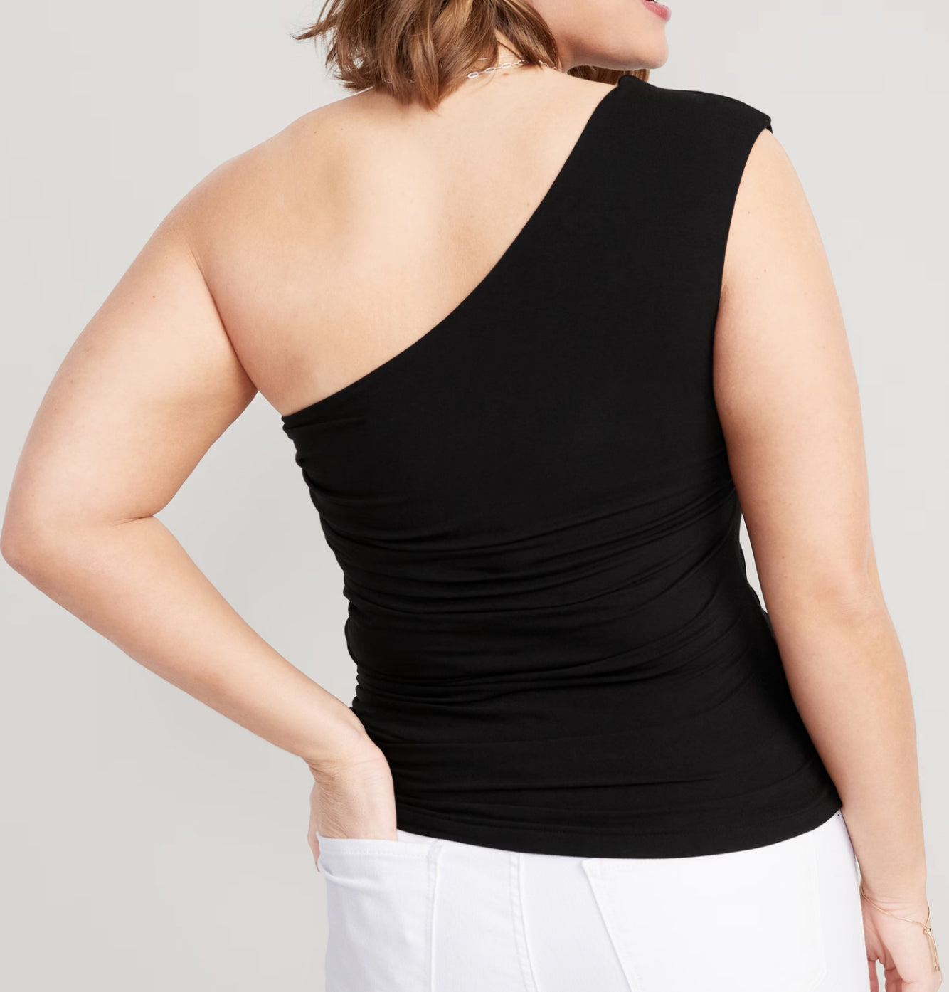 Old Navy Crop Draped One-Shoulder Ruched Top