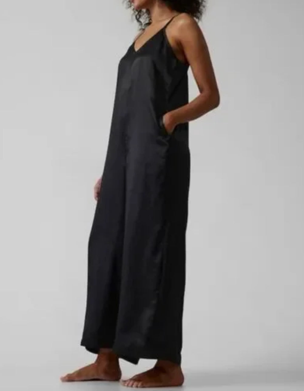 ATHLETA Calm Cool Romper, Black Medium NEW! A11