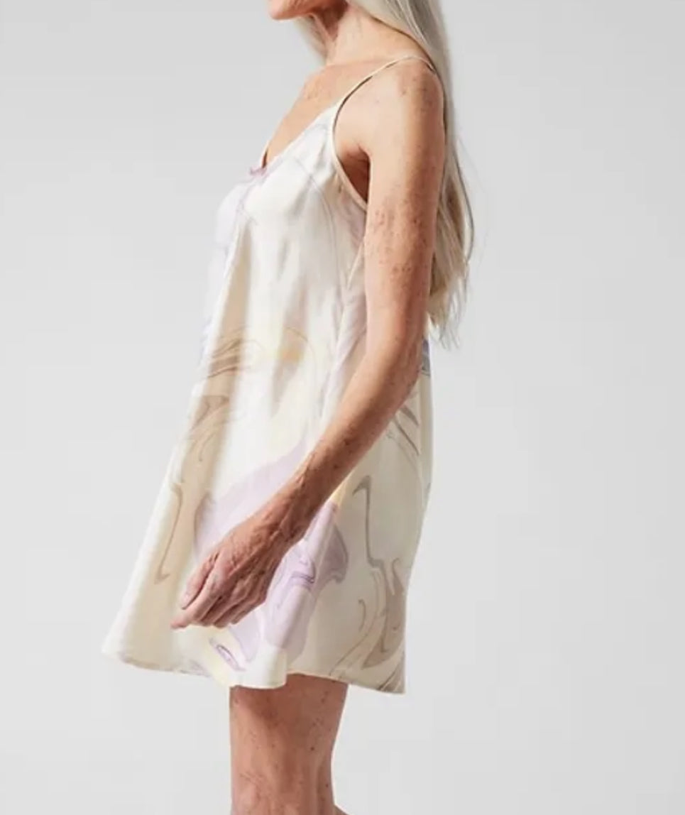 ATHLETA Calm Cool Slip Dress, Large NEW!  A11