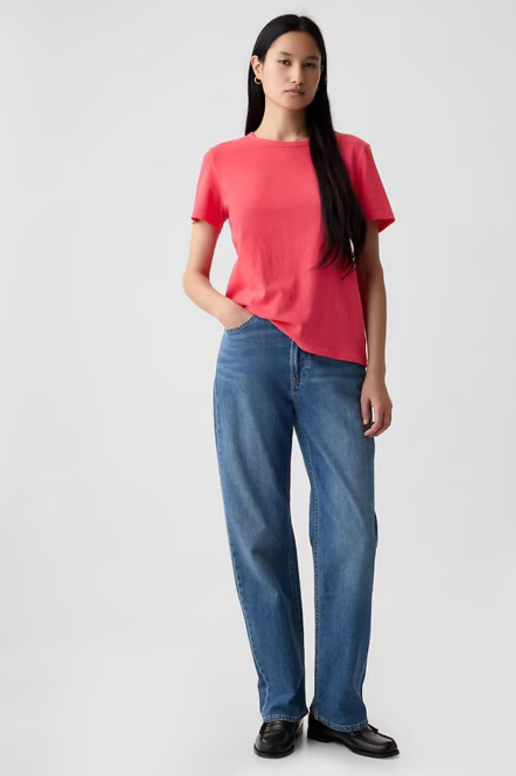 Organic Cotton Vintage Wash Crewneck T-Shirt