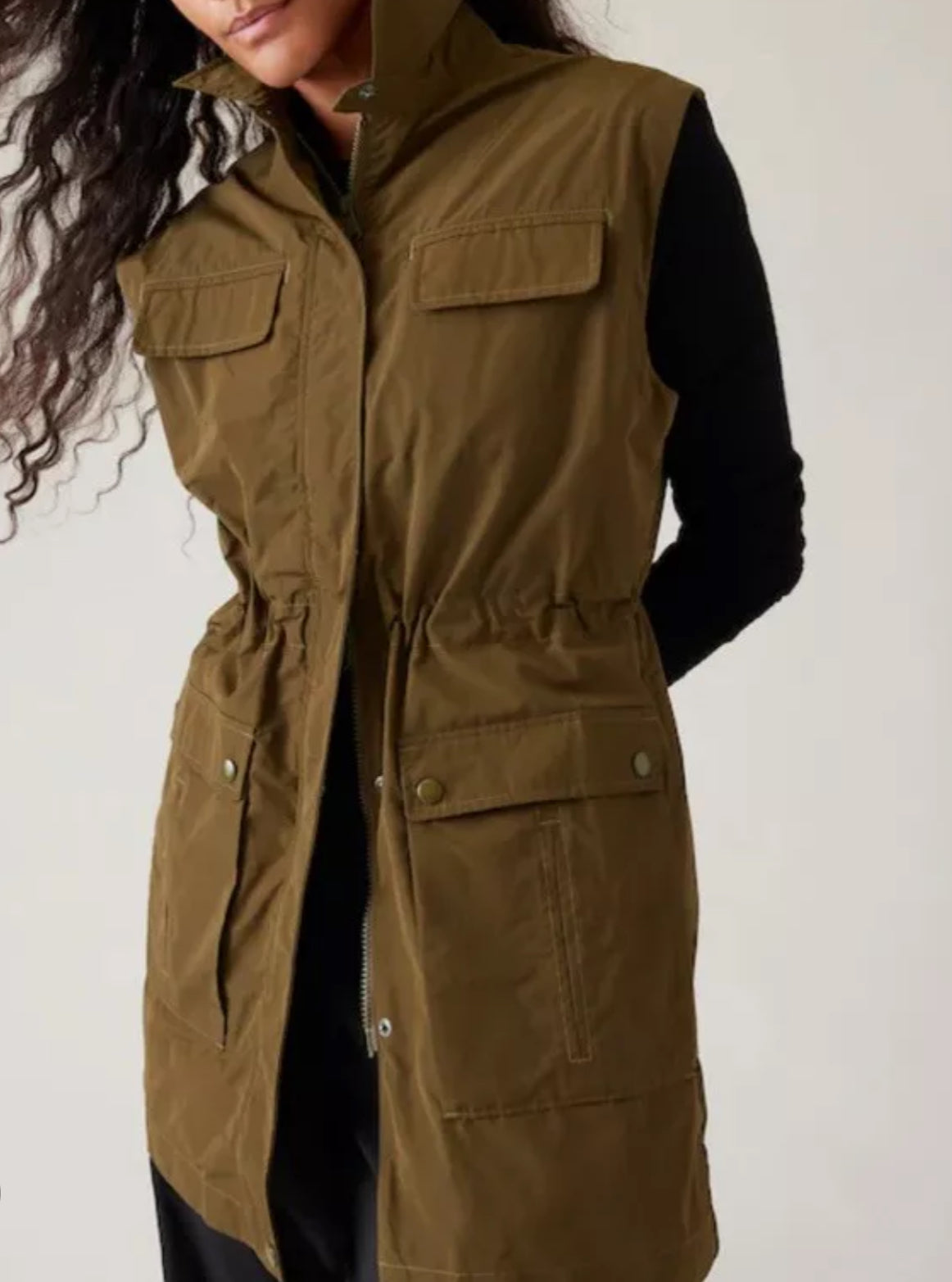 ATHLETA Boundless Vest Medium NEW! Olive Green, B5