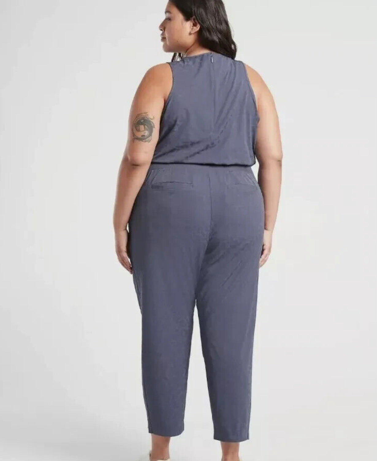 ATHLETA Brooklyn Textured Jumpsuit (NEW) 24, Blue Print B10