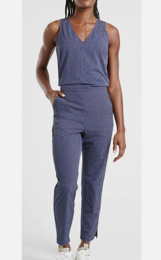 ATHLETA Brooklyn Textured Jumpsuit (NEW) 24, Blue Print B10