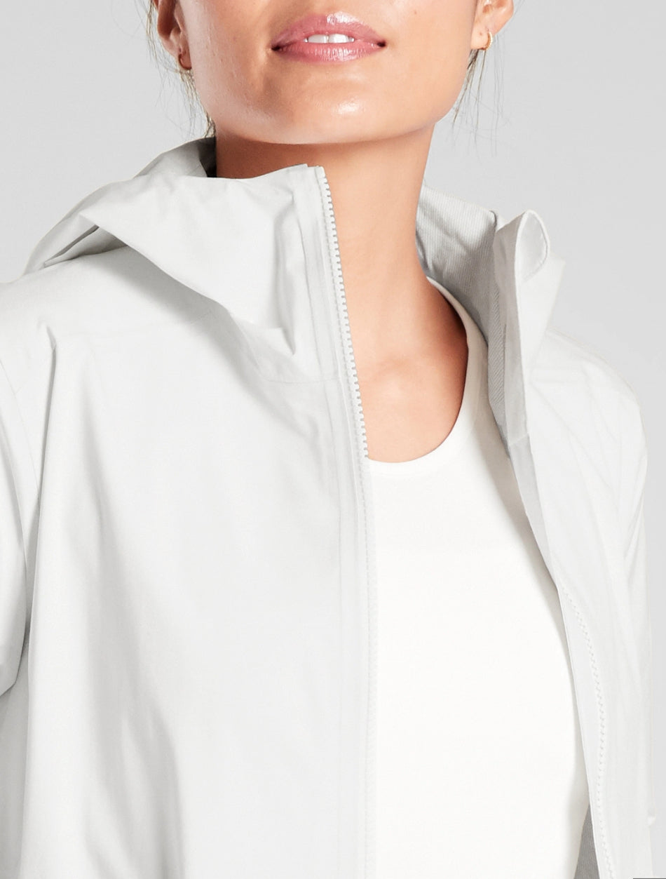 ATHLETA Palisades Waterproof Jacket White NEW! Large A9