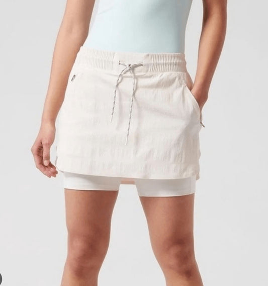 Athleta Trekkie Skort White (NEW) 16 A6