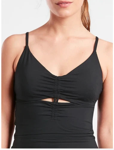 Athleta Villa Bra Cup Tankini Top, 32 B/C, Black, New!, A5