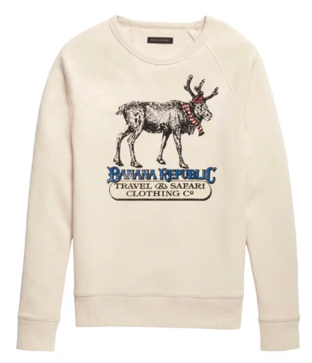 Banana Republic Christmas Sweatshirt