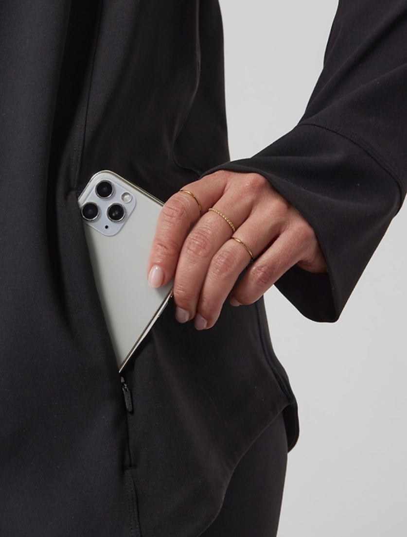 ATHLETA Salutation Jacket, Black, XL New! B11