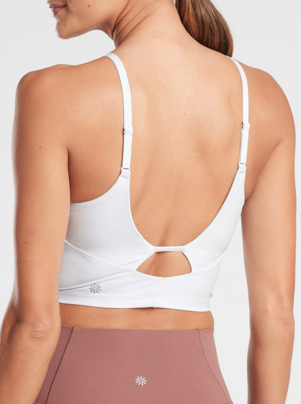 ATHLETA Intention Crop In Powervita D-DD, White A11