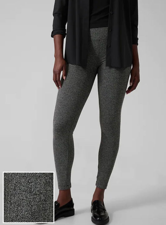 Delancey Herringbone Tight, Black Pattern Medium Tall A10