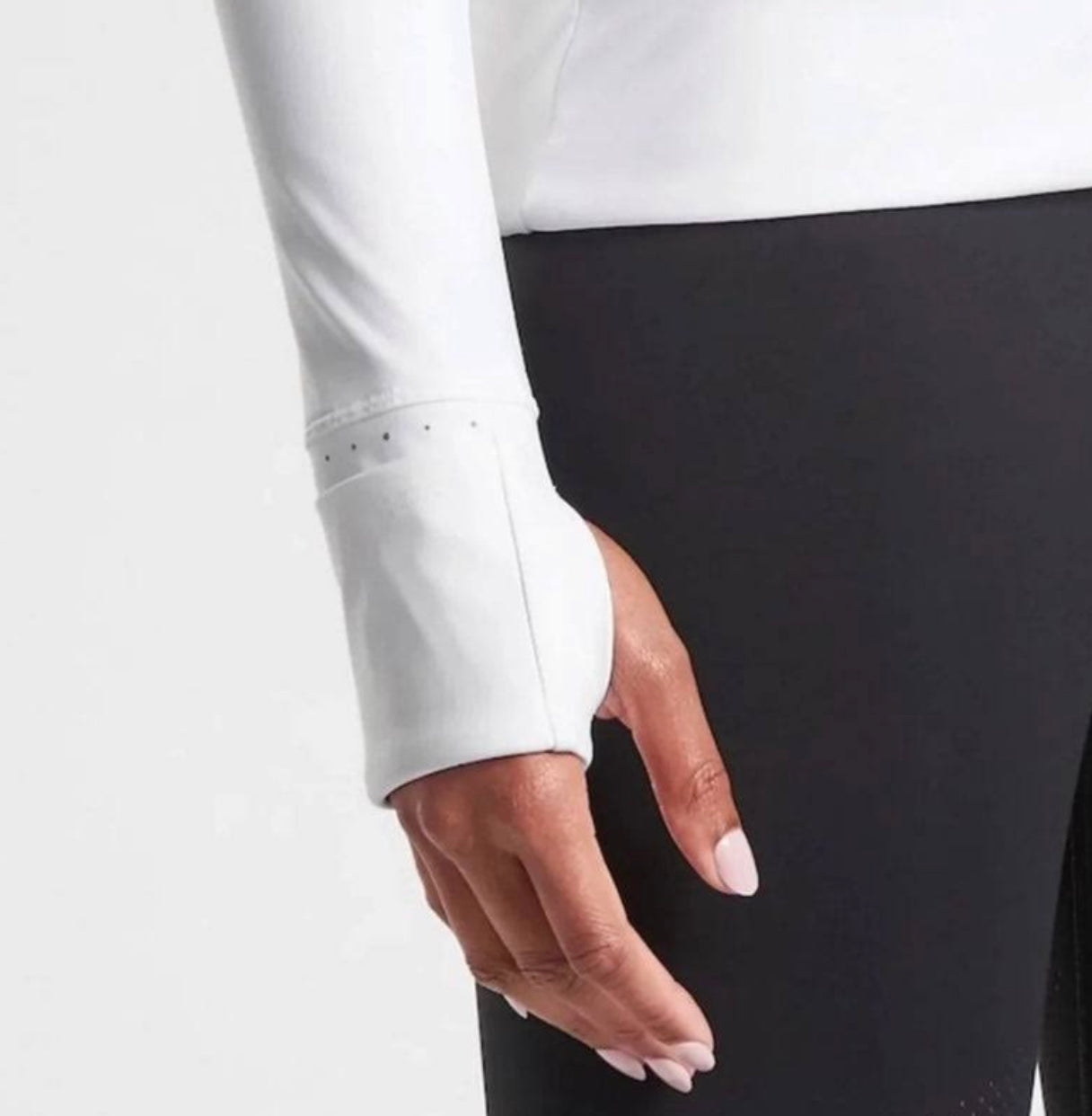 ATHLETA Whittier Peak Half Zip, 2X, White New! B10