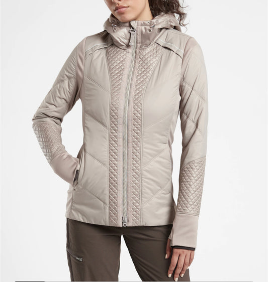 ATHLETA Rock Ridge PrimaLoft Jacket, Bluff Grey XXS, New! B5