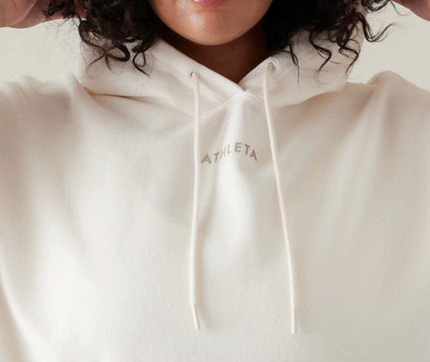 ATHLETA Retroplush Logo Hoodie Sweatshirt