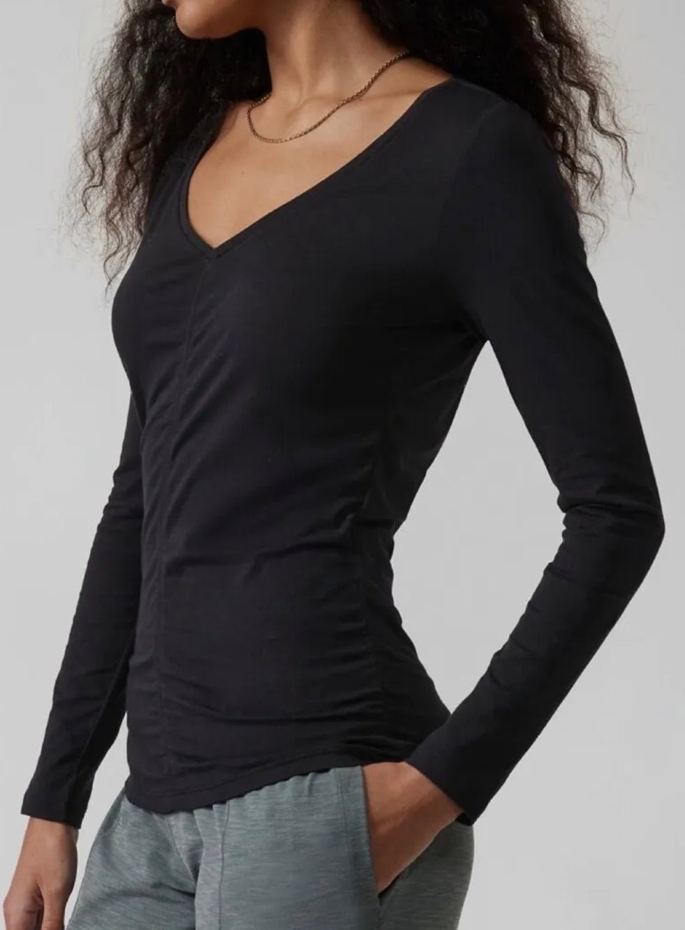 ATHLETA Daydream Top, Black, XL New! B12