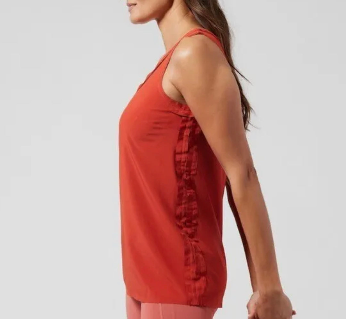 ATHLETA Featherweight Stretch Tank, Rust Small NEW! A3