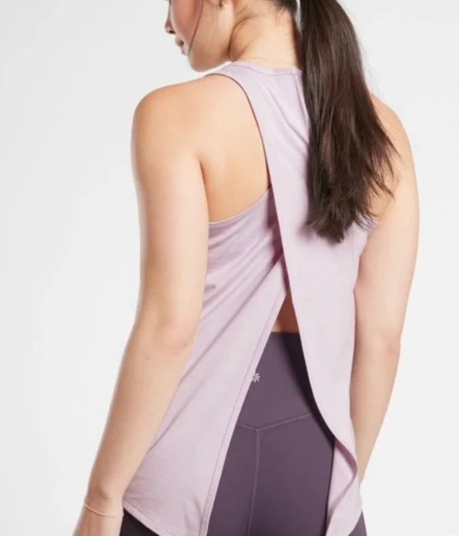 ATHLETA True Essence Tie Back Tank, Medium Tall NEW! (A2)