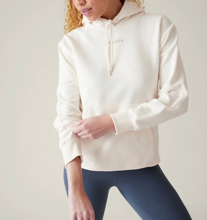 ATHLETA Retroplush Logo Hoodie Sweatshirt