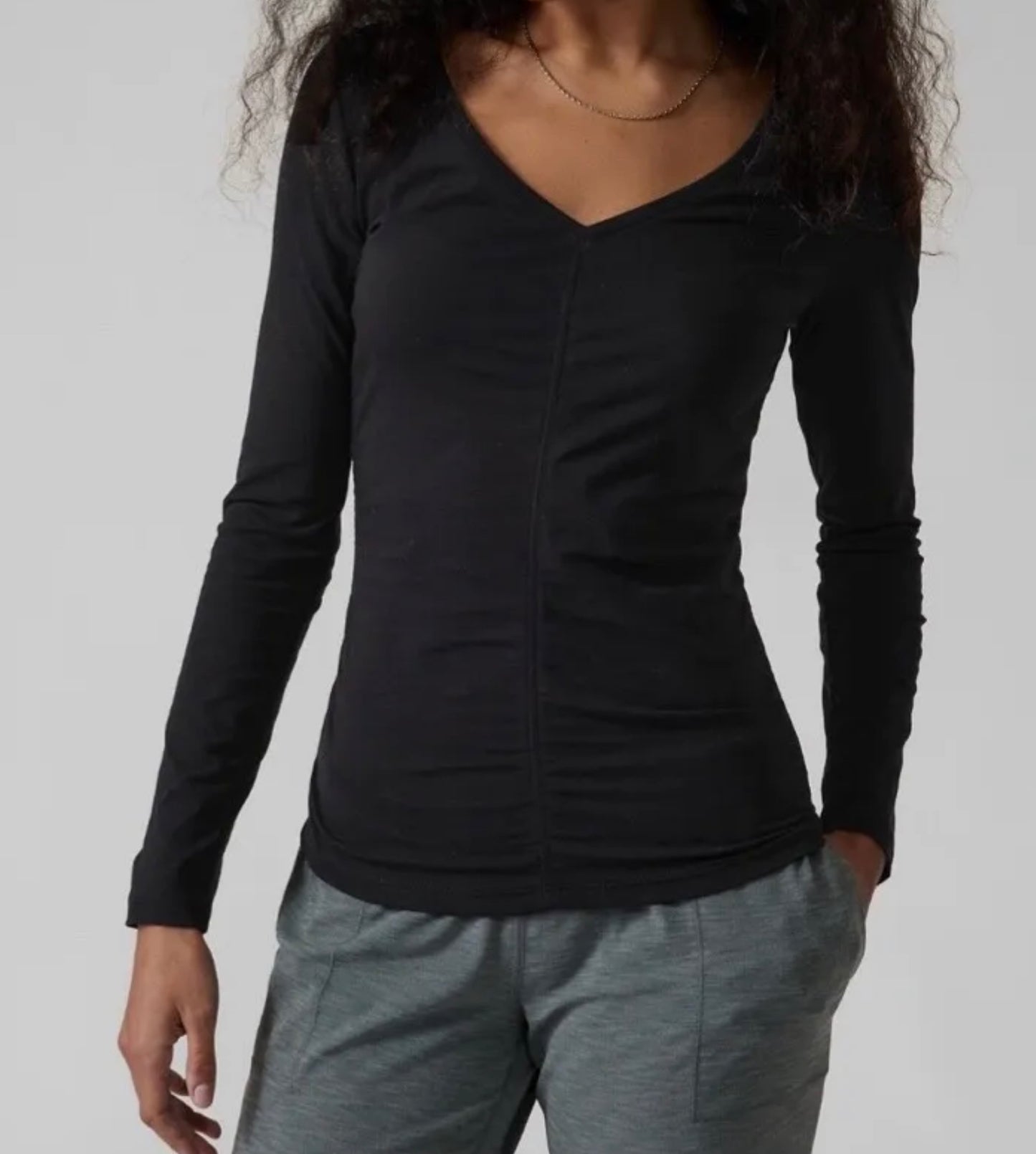 ATHLETA Daydream Top, Black, XL New! B12