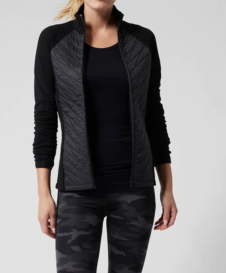 ATHLETA Flurry Force Insulated Primaloft Jacket 2.0, Black, Small New! B4