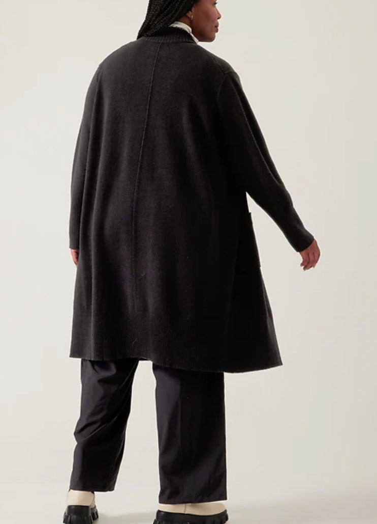 ATHLETA Spirit Refined Wool Cashmere Wrap, Black, XS NEW! B6