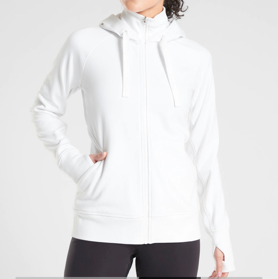 ATHLETA Triumph Hoodie, White, XL New! B9
