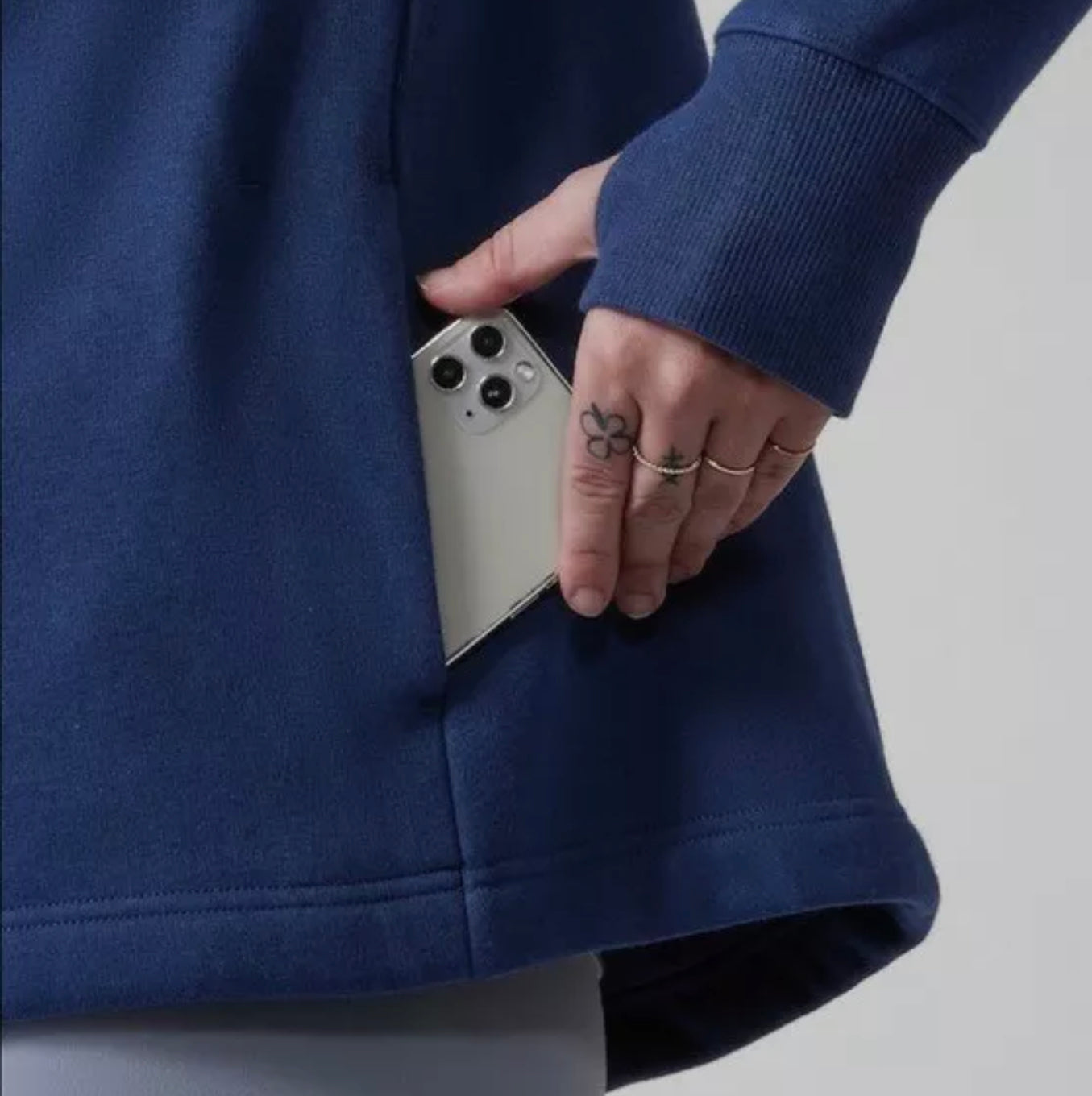 ATHLETA Cozy Karma 1/4 Zip Hoodie, Enchanted Blue