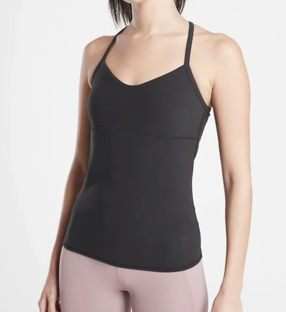 ATHLETA Vinyasa Support  Tank Top, XL, Black NEW! (A2)