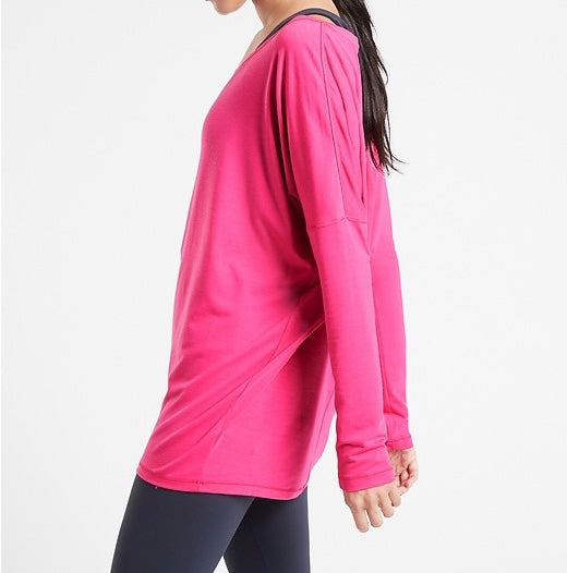 ATHLETA Essence Flow Top, Large, New! B9