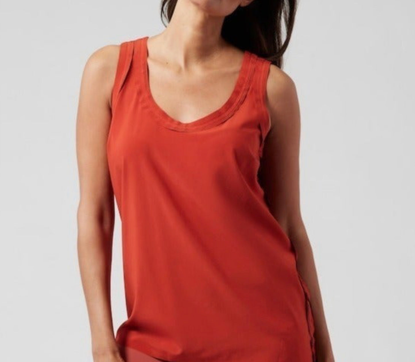 ATHLETA Featherweight Stretch Tank, Rust Small NEW! A3