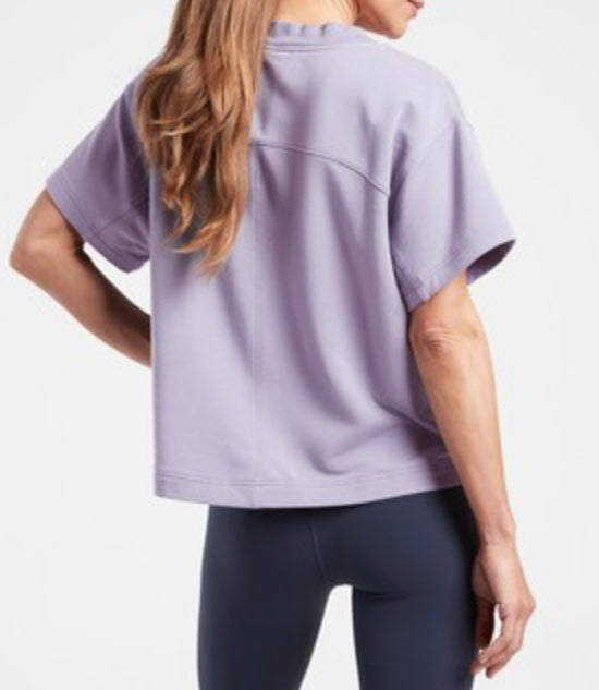 ATHLETA Serenity Sweatshirt Tee, Muted Lilac Violet Medium A4