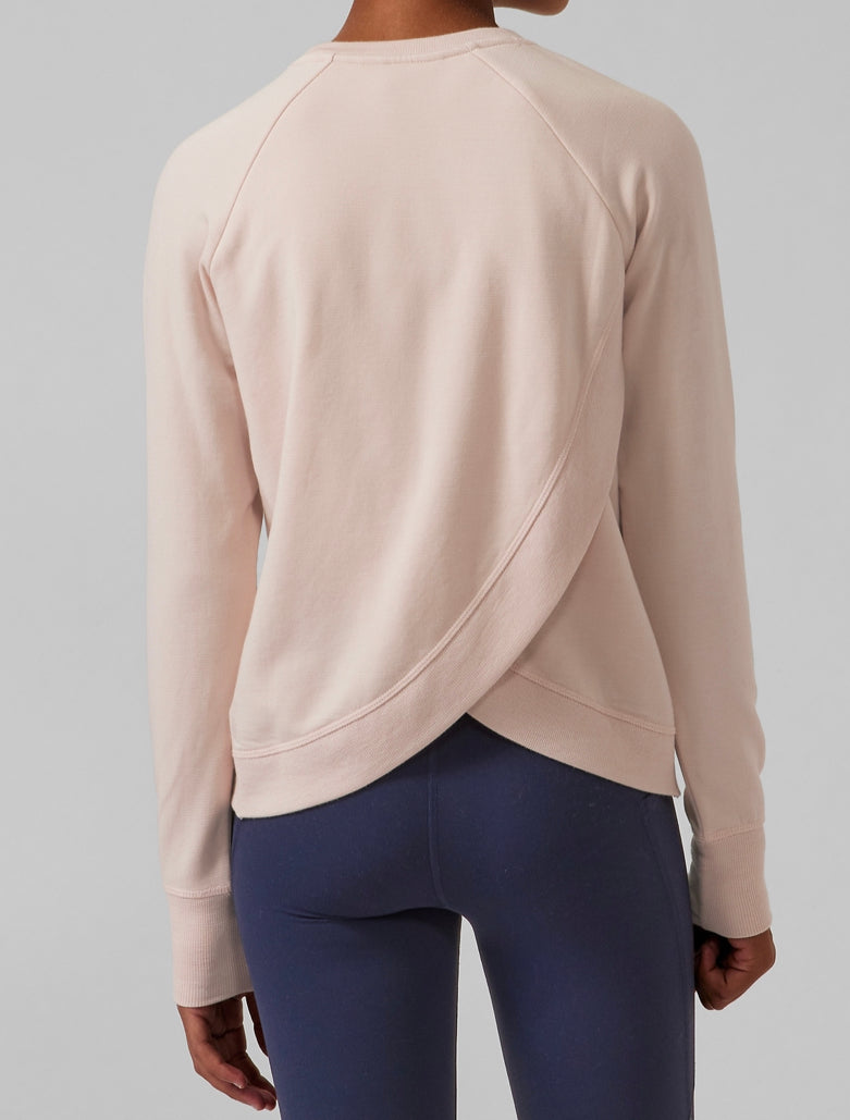 ATHLETA GIrl Cozy Cross Your Fingers Sweatshirt, Pink