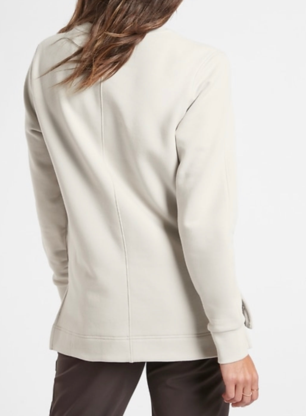ATHLETA Retroplush Crewneck Sweatshirt, Minimalistic Grey, New! B4