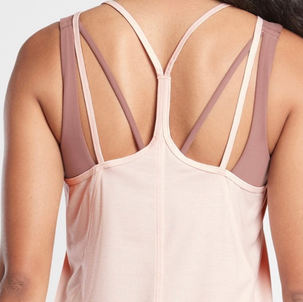 ATHLETA Posture Essence Tank, Pink Small NEW! (A2)