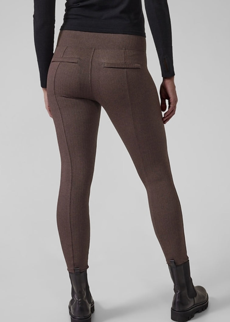 ATHLETA Delancey Herringbone Tight, Brown 1X, A10