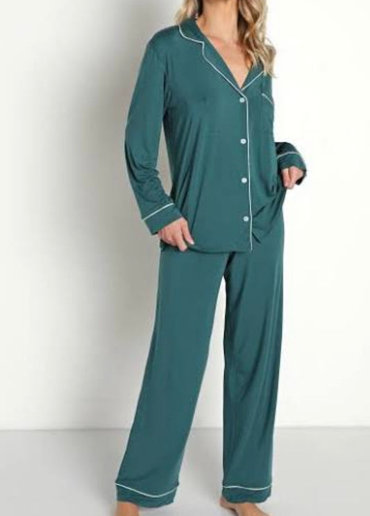 Cosabella Pajamas, Teal, Medium B16