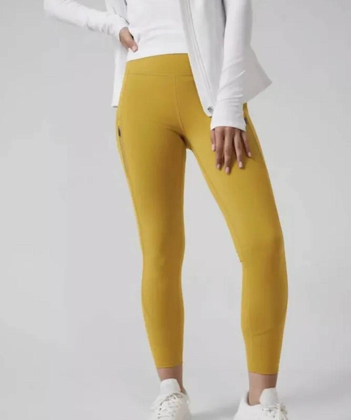 Athleta Yellow Ultra High Rise Elation Athletic Yoga Legging Tights Size  XXS - $26 - From Lori