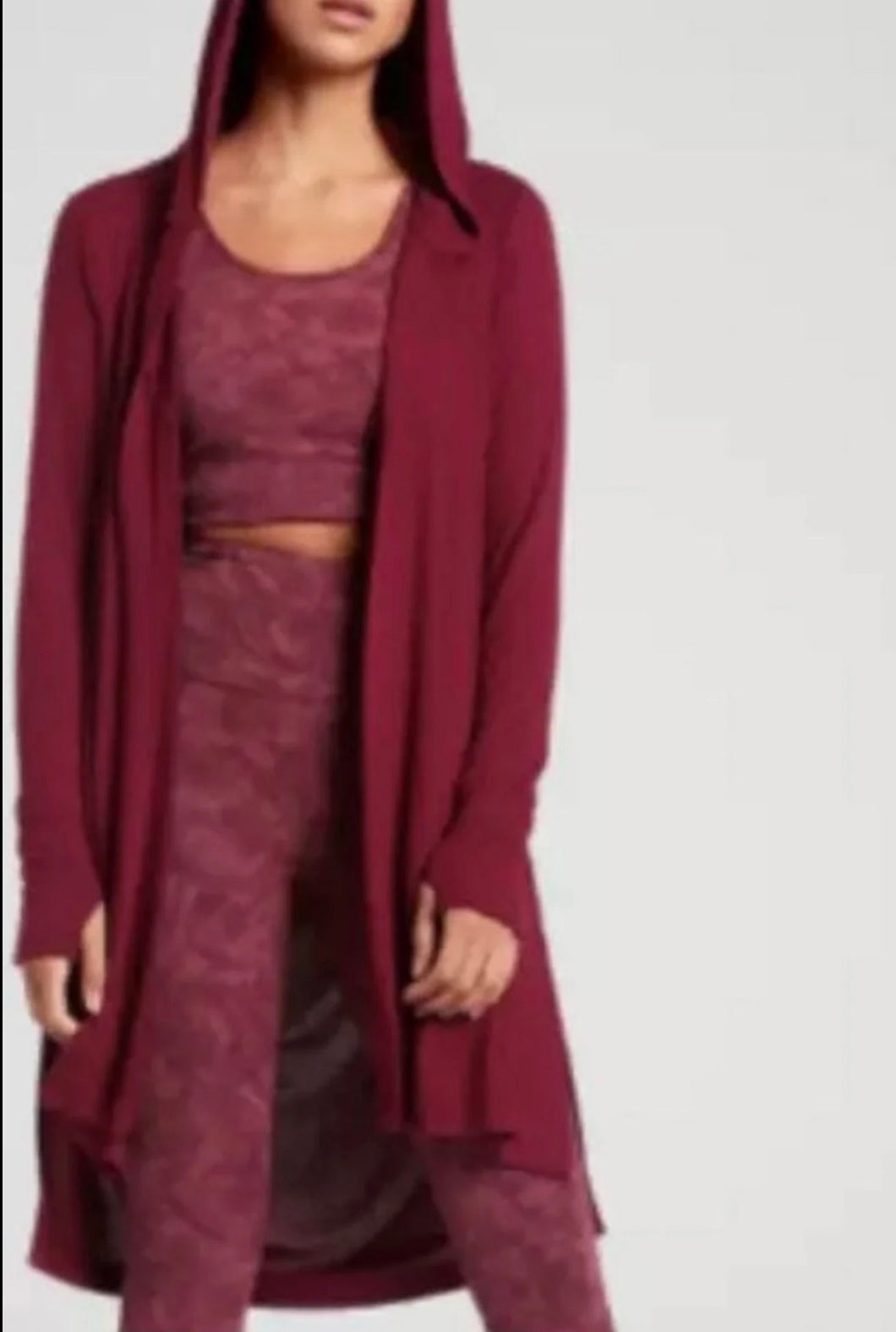 ATHLETA Harmony Wrap, Burgundy, XXS New! B12