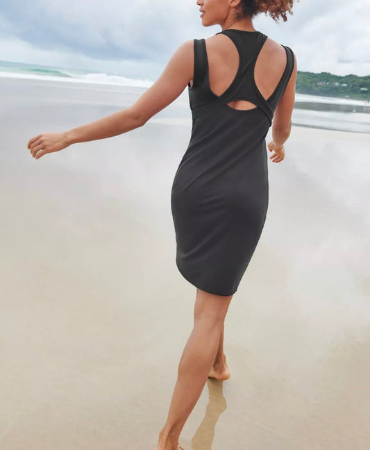 ATHLETA Rafina Dress, Black, XL New! B11