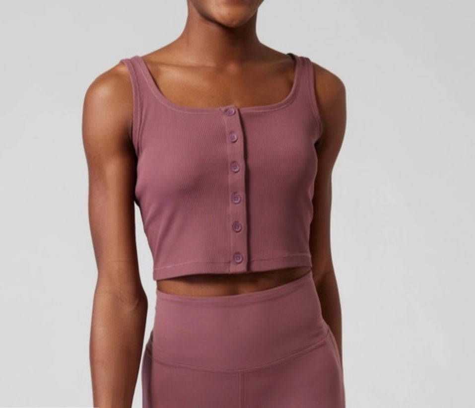 ATHLETA Half Moon Tank, Small, Mauve NEW! A3