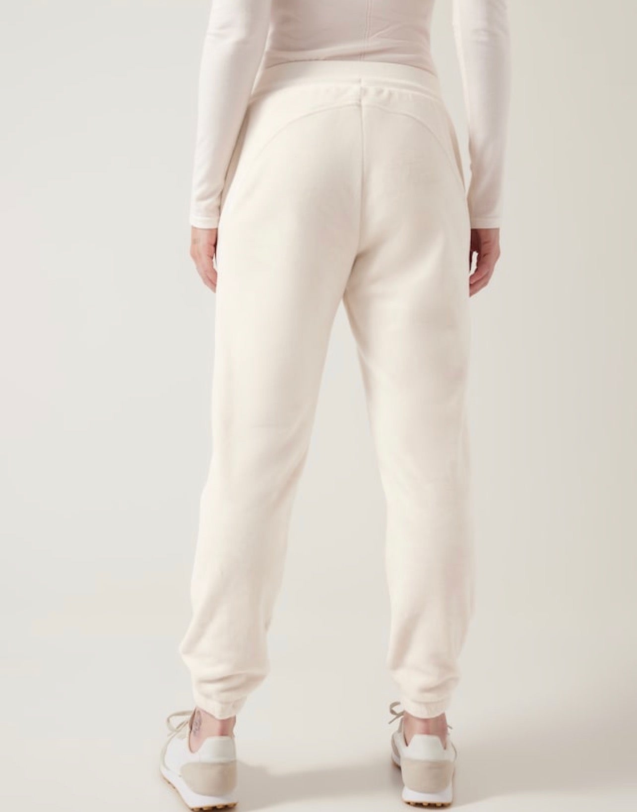 ATHLETA Cozy Karma Recover Jogger, White Small NEW! A8