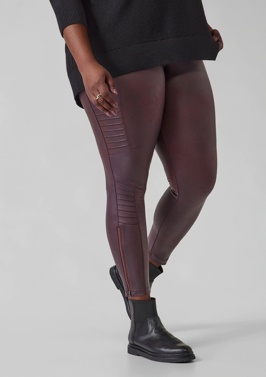 ATHLETA Delancey Gleam Moto Tight, Chocolate A10