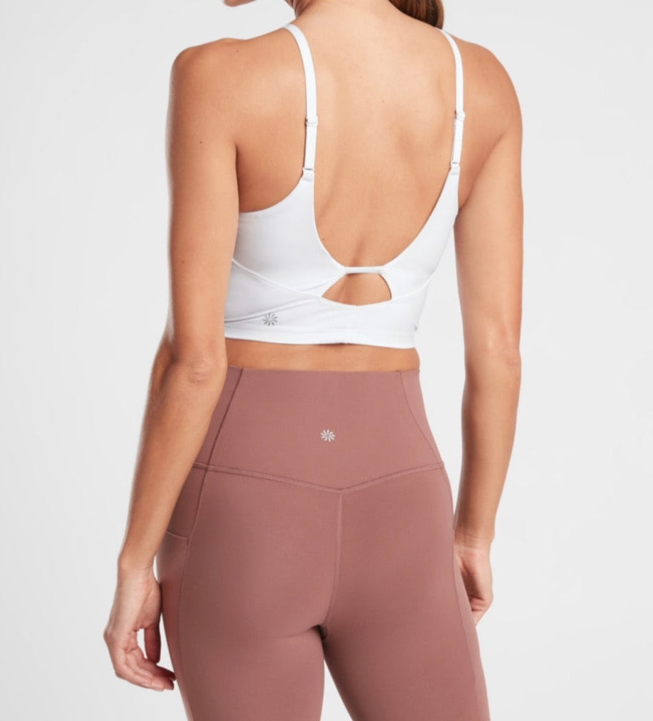 ATHLETA Intention Crop In Powervita D-DD, White A11