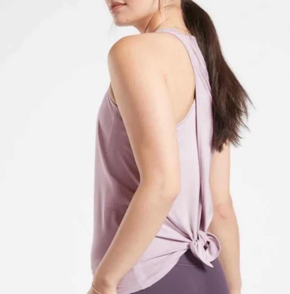 ATHLETA True Essence Tie Back Tank, Medium Tall NEW! (A2)
