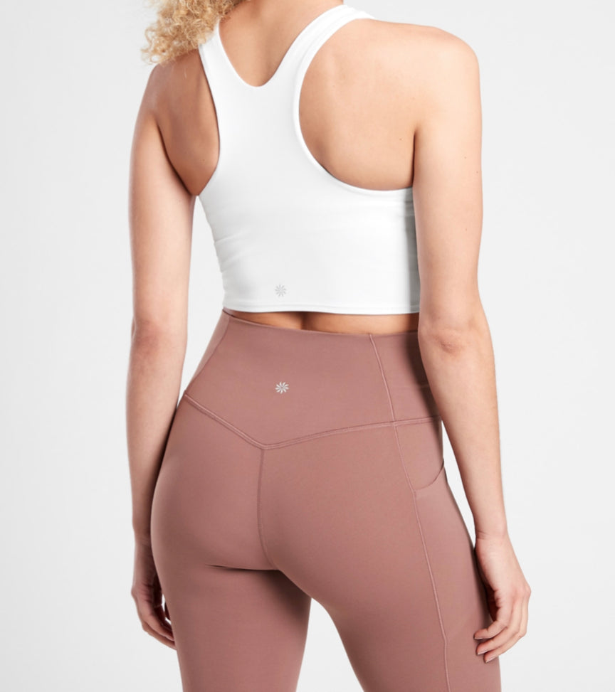 ATHLETA Conscious Crop In Powervita A-C White Medium  A11