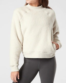 ATHLETA Asana Sherpa Crew, New! XL B6