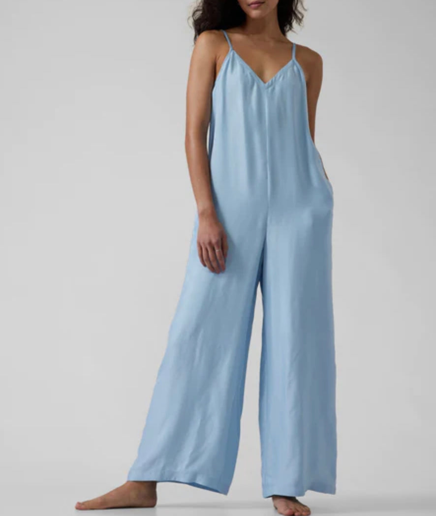 ATHLETA Calm Cool Romper, Blue Medium NEW! A11
